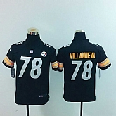 Youth Nike Pittsburgh Steelers #78 Alejandro Villanueva Black
